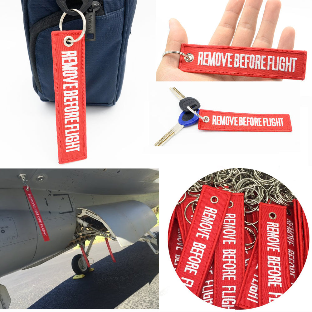 Remove Before Flight Key Tag / Key Ring