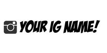 Instagram Stickers Custom Made Sticker with your Username x 2