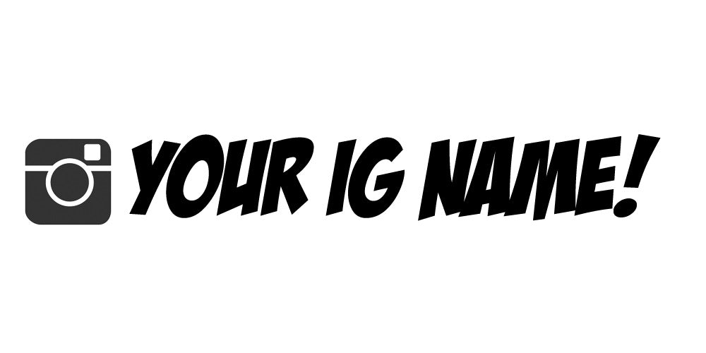 Instagram Stickers Custom Made Sticker with your Username x 2