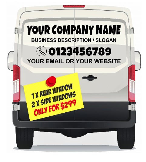 Van Signage Rear Window Vehicle Window Signage $299 – XRacing Motorsport