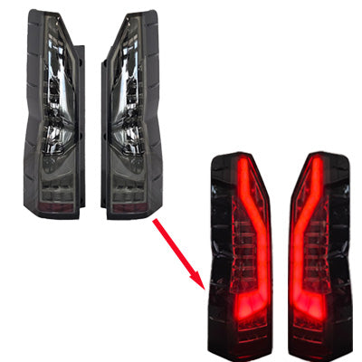 TOYOTA HIACE JDM SMOKE Crystal LED Tail Lights