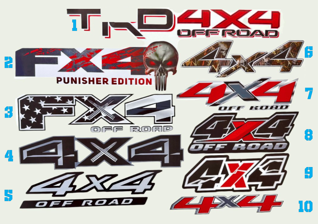 4x4 Offroad Stickers | 4WD Ute Decals | Weatherproof NZ – XRacing ...