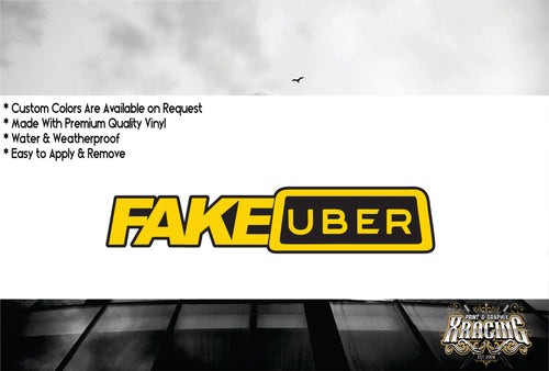 JDM STICKER FAKE UBER FUNNY CAR STICKER DECAL [XRACING] #342