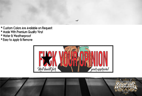 JDM SLAP F*CK YOUR OPINION JDM STICKER FUNNY CAR STICKER DECAL [XRACING] #328