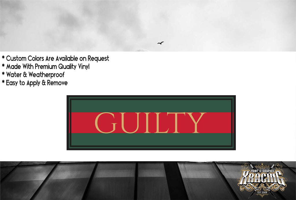 JDM SLAP GUILTY JDM STICKER FUNNY CAR STICKER DECAL [XRACING] #104 ...