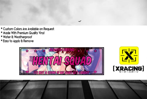 JDM SLAP HENTAI SQUAD JDM STICKER FUNNY CAR STICKER DECAL [XRACING] #135