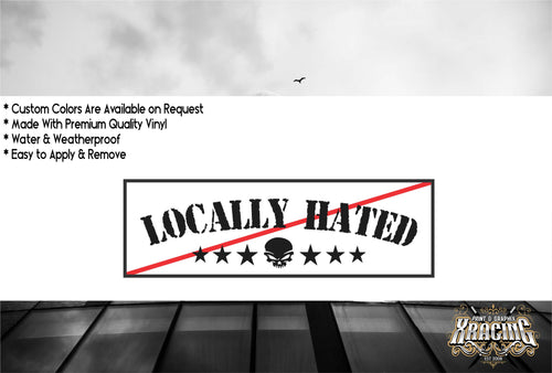 JDM SLAP LOCALLY HATED JDM STICKER FUNNY CAR STICKER DECAL [XRACING] #265