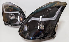 NISSAN SKYLINE 350GT INFINITI G35 V35 HEADLIGHTS BLACK 3D LED DRL PROJECTOR HEAD LIGHTS FOR 2001 - 2006