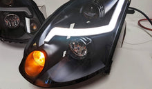 NISSAN SKYLINE 350GT INFINITI G35 V35 HEADLIGHTS BLACK 3D LED DRL PROJECTOR HEAD LIGHTS FOR 2001 - 2006