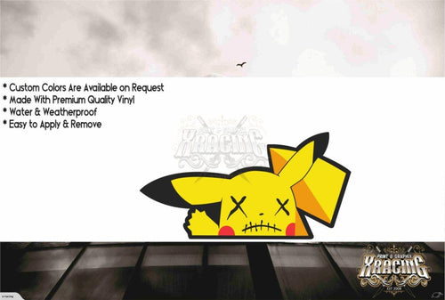 JDM ANIME PEEKING PIKA SLAP CAR STICKER DECAL [XRACING] #406