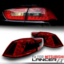 SMOKED LED TAIL LIGHTS FOR MITSUBISHI LANCER EVO X CJ 07-17