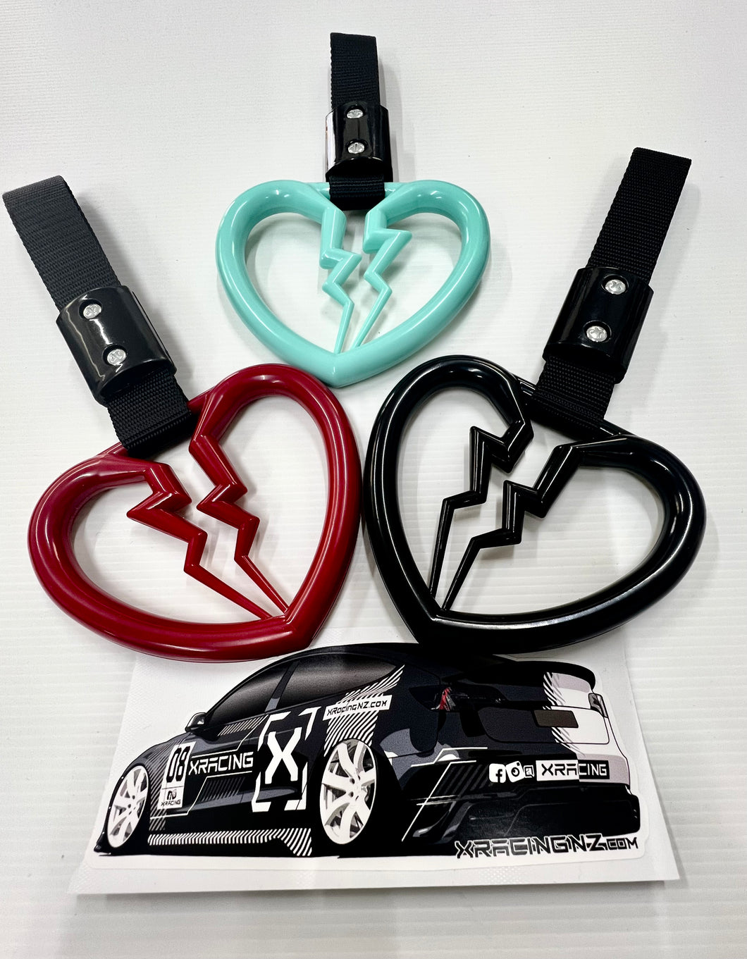JDM BROKEN HEART Hang Ring Tsurikawa Drift Charm XRacing