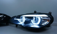 Black 3D Dual LED DRL Projector Head Lights for 2007 - 2010