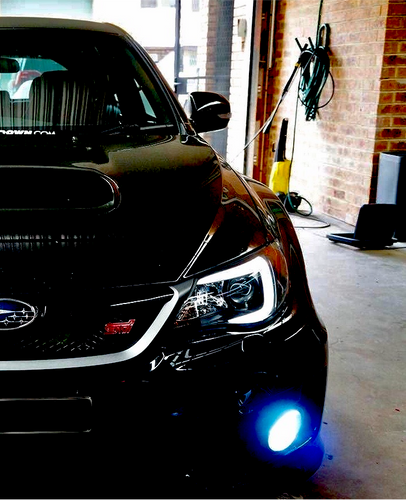 Subaru WRX STI 2008 - 2013 “C” Bar Black Projector Headlights